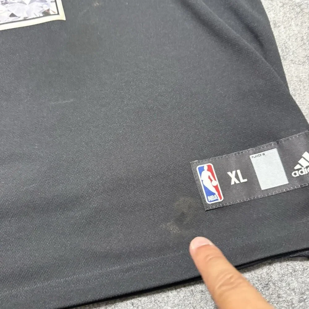 Kawhi Leonard San Antonio Spurs Jersey XL Adidas Diamond Pattern Black